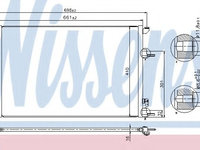 Condensator, climatizare SAAB 9-3 Combi (YS3F) (2005 - 2016) NISSENS 940320 piesa NOUA