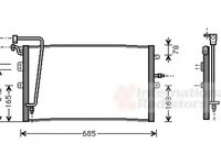 Condensator, climatizare SAAB 9-5 limuzina (YS3E), SAAB 9-5 combi (YS3E) - VAN WEZEL 47005039