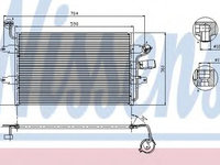 Condensator, climatizare SEAT IBIZA III (6K1) (1999 - 2002) NISSENS 94574 piesa NOUA