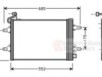 Condensator, climatizare SKODA FABIA (6Y2), SKODA FABIA Combi (6Y5), SKODA FABIA limuzina (6Y3) - VAN WEZEL 76005007