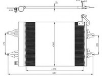 Condensator, climatizare SKODA FABIA Praktik (2001 - 2007) NRF 35480