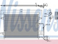 Condensator, climatizare SKODA SUPERB I (3U4) (2001 - 2008) NISSENS 94592 piesa NOUA