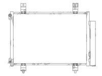 Condensator climatizare Suzuki Swift Sport, Swift 3 (MZ, EZ), 05.2006-2010, motor 1.6, 92 kw benzina, cutie manuala, full aluminiu brazat, 545(505)x345(325)x16 mm, cu uscator si filtru integrat
