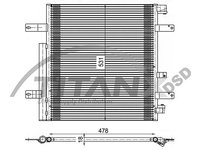 Condensator, climatizare TITANX CD119005