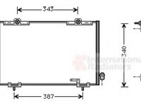 Condensator, climatizare TOYOTA AVENSIS (_T22_), TOYOTA AVENSIS Station Wagon (_T22_), TOYOTA AVENSIS Liftback (_T22_) - VAN WEZEL 53005250