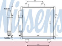 Condensator, climatizare TOYOTA AYGO (WNB1, KGB1) (2005 - 2014) NISSENS 94891 piesa NOUA