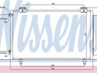 Condensator, climatizare TOYOTA COROLLA Combi (E12J, E12T) (2001 - 2007) NISSENS 94719 piesa NOUA