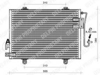 Condensator climatizare TSP0225131 DELPHI pentru Renault Clio Renault Symbol Renault Thalia