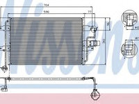Condensator, climatizare VW GOLF IV (1J1) (1997 - 2005) NISSENS 94838 piesa NOUA