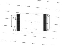 Condensator Radiator AC Renault Grand Scenic 3 2009-2012 NOU 8200115543 (61.5x40)
