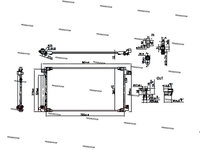 Condensator Radiator AC Suzuki Swace 1.8 Hybrid NOU 88460F4040 (670x370x12)