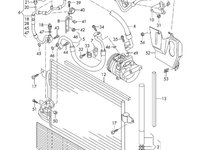 Conducta AC joasa presiune ​Audi A3 (8P1) Coupe 2003 2.0 FSI OEM 1K0820743AK