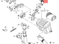 Conducta admisie filtru aer Volkswagen Golf 5 (1K) 2005 2.0 SDI OEM 1K0129684A