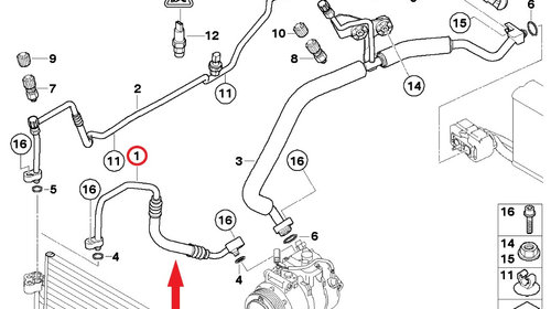 Conducta Clima BMW E60 523i 525i 530i - 6920356 / 64536920356