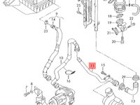 Conducta gaze aerisire carter1.8 T euro 3 Volkswagen Passat B5 1.8 T euro 3 1996 2000 OEM 058133607D