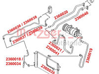 Conducta inalta presiune aer conditionat 2360018 METZGER pentru Vw Sharan Ford Galaxy Seat Alhambra