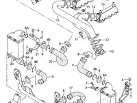 Conducta intercooler Audi A4 8E 2002 2003 2.5 TDI AKE OEM 059145731M