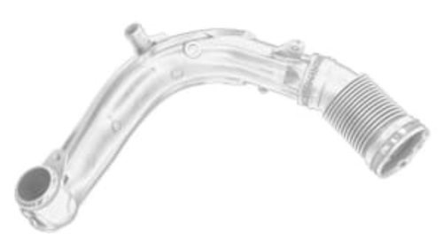 Conducta intercooler (sistem: DELPHI (en) from turbocharger to aer filter) CITROEN C5 II, C5 III, PEUGEOT 407, 508 I 2.0 d 05.04-