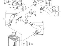 Conducta intercooler Volkswagen Golf 4 break 1.9 TDI AXR 2005 OEM 1J0145770Q
