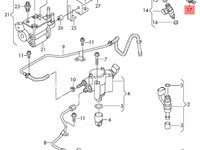 Conducta presiune benzina cu senzor Volkswagen Polo 1.4 FSI AXU 2001 - 2009 OEM 03C660S