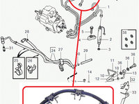 Conducta retur injectoare Volvo S40 , V40 1.9 Diesel 30862694