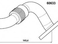 Conducta tubulara, Supapa-AGR AUDI A6 limuzina (4B2, C5), AUDI A6 Avant (4B5, C5), AUDI A4 (8E2, B6) - WAHLER 60633D