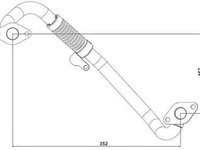 Conducta tubulara Supapa-AGR VW TIGUAN 5N WAHLER 665104D