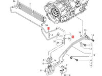 Conducta ulei racire cutie viteze automata Volkswagen Amarok 2.0 bi-tdi DSG 4motion 2014 2015 OEM 2H0317821A