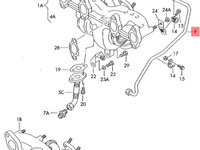 Conducta ulei tur turbo ​Volkswagen Passat B6 (3C2) Berlina 2007 1.9 TDI OEM 038145771AG