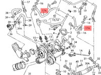 Conducta ulei ungere turbo 1.8 20V (E2) Volkswagen Golf 1J 92 kw AGN 1998 1999 OEM 06A145778D