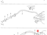 Conducta vacuum frana Audi A6 4B (C5) Sedan 20032.5 TDI OEM 321611813D