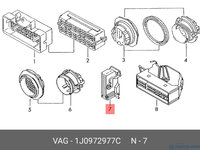 Conector instalatie electrica cu 32 pini Audi A4 B7 (8E) Sedan 2008 2.0 TDI OEM 1J0972977C