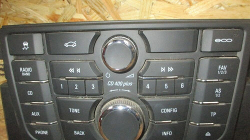 Control radiocasetofon stereo negru CD400 Plus Opel Astra J pentru codul RPO UYG 13444592