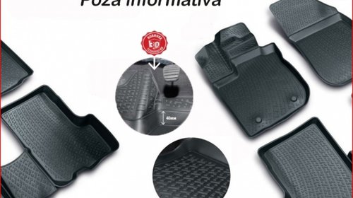 Covoare cauciuc stil tavita DACIA SANDERO 2008-2012 (3D 0368DPE, A10 )