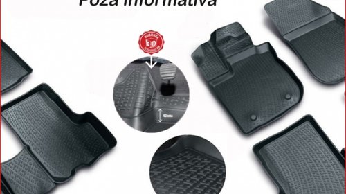 Covoare cauciuc stil tavita Fiat Albea 2002 - 2012 (2D 0100, A10 )