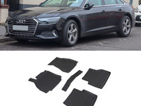 Covoare / Covorase / Presuri cauciuc stil tip tavita AUDI A6 C8 2018-prezent (5 bucati) (91659) - SEINTEX