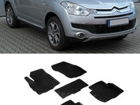 Covoare / Covorase / Presuri cauciuc stil tip tavita CITROEN C-Crosser 2007-2012 (5 bucati) (82129) - SEINTEX