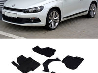 Covoare / Covorase / Presuri cauciuc stil tip tavita VW Scirocco 2008-2017 (5 bucati) (82293) - SEINTEX