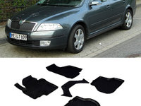 Covoare / Covorase / Presuri cauciuc stil tip tavita SKODA Octavia II 2004-2013 (5 bucati) (82293) - SEINTEX