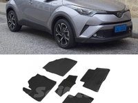 Covoare / Covorase / Presuri cauciuc stil tip tavita TOYOTA C-HR I 2016-2023 (5 bucati) (90235) -SEINTEX