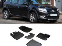 Covoare / Presuri cauciuc stil tip tavita DACIA Sandero Stepway II 2012-2020 (5 bucati) (85606) - SEINTEX