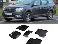 Covoare / Presuri cauciuc stil tip tavita DACIA Logan MCV Stepway 2012-prezent (5 bucati) (90154) SEINTEX