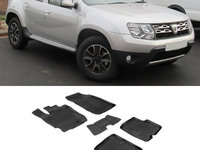 Covoare / Presuri cauciuc stil tip tavita DACIA Duster I 2013-2017 Facelift (5 bucati) (86623) - SEINTEX