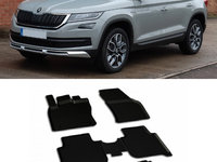 Covoare / Presuri cauciuc stil tip tavita SKODA Kodiaq dupa 2016-prezent (5 sau 7 locuri) (88479) - SEINTEX