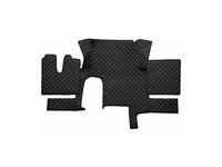 Covor auto imitatie piele dedicat Camion MAN TGX Cutie Mica,1 Sertar Negru/Rosu Cod:LUX-653