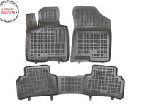 Covorase interior cauciuc tip tava negru Kia SPORTAGE V all models without Hybrid (HEV), Plug - in Hybrid ( PheV) 2021 - 3-Piese - livrare gratuita