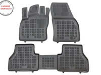 Covorase interior cauciuc tip tava negru Volkswagen CADDY MAXI IV L2, versions 5 passenger, 7 passenger (with the third row of seats folded) 2021 - 3-Piese