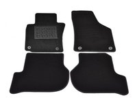 Covorase mocheta Skoda Octavia 2 din 6/2004-11/2012 si VW Golf 5 Hatchback/Variant/Combi 11/2003-9/2009 si Golf 6 Hatchback/SW/Variant Combi 10/2009- Negru cu fixare OVALA , set de 4 bucati