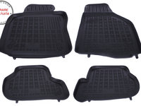 Covorase Presuri Auto Negru din Cauciuc compatibil cu SEAT Leon 1P (2005-2013) SKODA Octavia II (2004-2013) VW Golf 5 Golf 6 (2003-2013) Jetta V (2005-2010) Scirocco III (2008-2017)- livrare gratuita