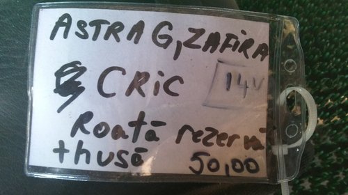 Cric roata de rezerva +husa Opel Astra G, Zaf